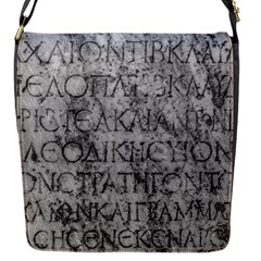 Ancient Greek Typography Photo Flap Closure Messenger Bag (s) by dflcprintsclothing