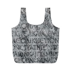 Ancient Greek Typography Photo Full Print Recycle Bag (m) by dflcprintsclothing