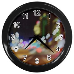 City Lights Series No4 Wall Clock (black) by DimitriosArt