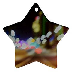 City Lights Series No4 Star Ornament (two Sides) by DimitriosArt