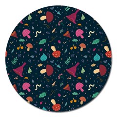 Bright Mushrooms Magnet 5  (Round)