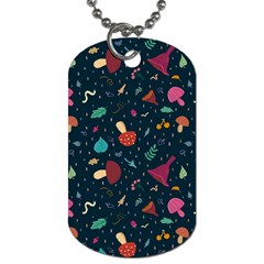 Bright Mushrooms Dog Tag (two Sides) by SychEva