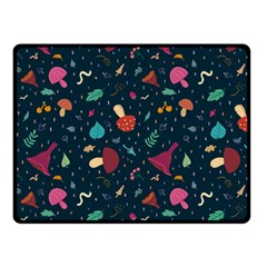 Bright Mushrooms Double Sided Fleece Blanket (small)  by SychEva