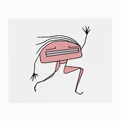 Alien Dancing Girl Drawing Small Glasses Cloth by dflcprintsclothing