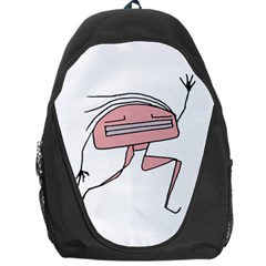 Alien Dancing Girl Drawing Backpack Bag by dflcprintsclothing