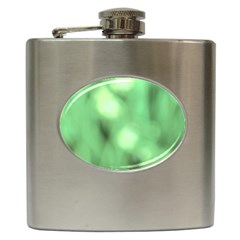 Green Vibrant Abstract No4 Hip Flask (6 Oz) by DimitriosArt