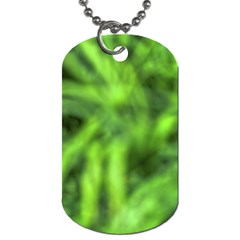 Green Abstract Stars Dog Tag (one Side) by DimitriosArt