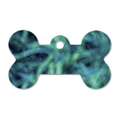 Blue Abstract Stars Dog Tag Bone (one Side) by DimitriosArt