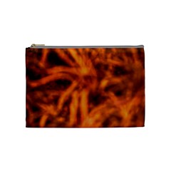 Red Abstract Stars Cosmetic Bag (medium) by DimitriosArt