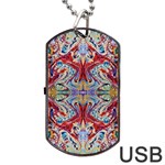 Red Feathers Dog Tag USB Flash (Two Sides) Front