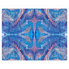 Blue Repeats Double Sided Flano Blanket (medium)  by kaleidomarblingart