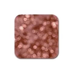 Light Reflections Abstract No6 Rose Rubber Square Coaster (4 Pack) by DimitriosArt