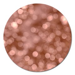 Light Reflections Abstract No6 Rose Magnet 5  (round) by DimitriosArt