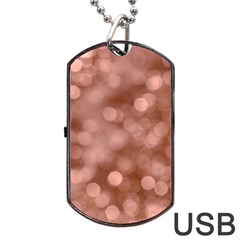 Light Reflections Abstract No6 Rose Dog Tag Usb Flash (two Sides) by DimitriosArt