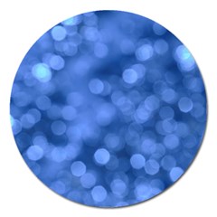 Light Reflections Abstract No5 Blue Magnet 5  (round) by DimitriosArt