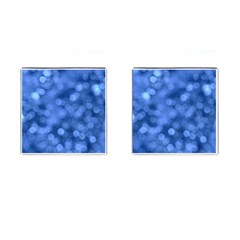 Light Reflections Abstract No5 Blue Cufflinks (square) by DimitriosArt