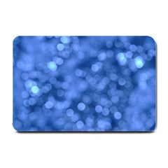 Light Reflections Abstract No5 Blue Small Doormat  by DimitriosArt