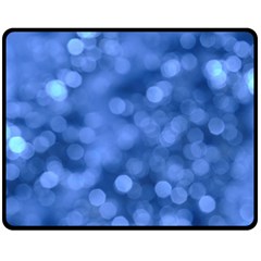 Light Reflections Abstract No5 Blue Fleece Blanket (medium)  by DimitriosArt