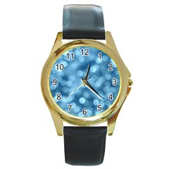 Light Reflections Abstract No8 Cool Round Gold Metal Watch