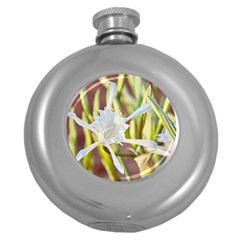 Stars On The Sand Round Hip Flask (5 Oz) by DimitriosArt