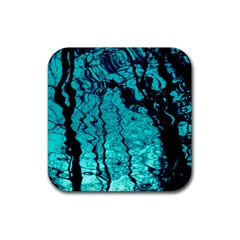 Cold Reflections Rubber Coaster (square) by DimitriosArt