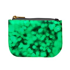 Light Reflections Abstract No10 Green Mini Coin Purse by DimitriosArt