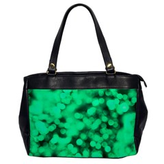 Light Reflections Abstract No10 Green Oversize Office Handbag by DimitriosArt