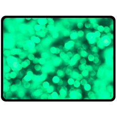 Light Reflections Abstract No10 Green Fleece Blanket (large)  by DimitriosArt