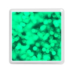 Light Reflections Abstract No10 Green Memory Card Reader (Square)