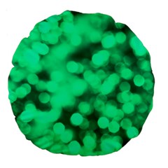 Light Reflections Abstract No10 Green Large 18  Premium Flano Round Cushions