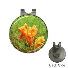 Orange On The Green Hat Clips With Golf Markers by DimitriosArt