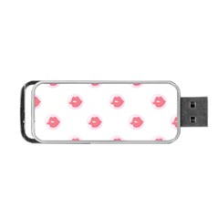 Lips Bubblegum Pattern Portable Usb Flash (one Side) by Littlebird