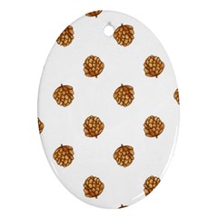 Pine Cones White Ornament (oval) by Littlebird
