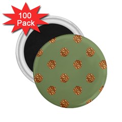 Pine cones green 2.25  Magnets (100 pack) 