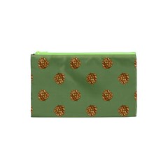 Pine cones green Cosmetic Bag (XS)