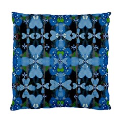 Rare Excotic Blue Flowers In The Forest Of Calm And Peace Standard Cushion Case (two Sides) by pepitasart