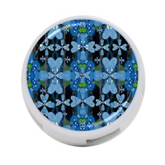 Rare Excotic Blue Flowers In The Forest Of Calm And Peace 4-port Usb Hub (one Side) by pepitasart