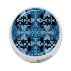 Rare Excotic Blue Flowers In The Forest Of Calm And Peace 4-port Usb Hub (two Sides) by pepitasart