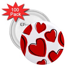 Scribbled Love 2 25  Buttons (100 Pack) 