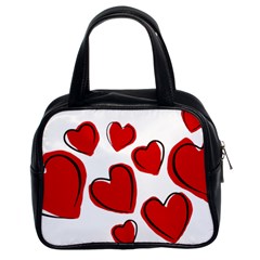 Scribbled Love Classic Handbag (Two Sides)