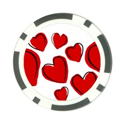 Scribbled Love Poker Chip Card Guard (10 pack)