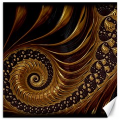 Shell Fractal In Brown Canvas 20  X 20  by SomethingForEveryone