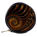 Shell Fractal In Brown Mini Makeup Bag Back