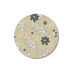 Folk Flowers Print Floral Pattern Ethnic Art Magnet 3  (round) by Eskimos