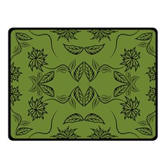 Floral Folk Damask Pattern Fantasy Flowers Floral Geometric Fantasy Fleece Blanket (small) by Eskimos