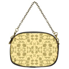 Floral Folk Damask Pattern Fantasy Flowers Floral Geometric Fantasy Chain Purse (one Side) by Eskimos