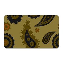 Floral Pattern Paisley Style Paisley Print  Doodle Background Magnet (rectangular) by Eskimos