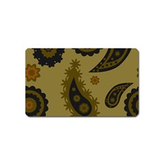 Floral Pattern Paisley Style Paisley Print  Doodle Background Magnet (name Card) by Eskimos