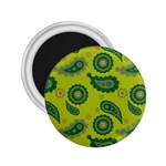 Floral pattern paisley style Paisley print. Doodle background 2.25  Magnets Front