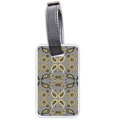 Floral Folk Damask Pattern Fantasy Flowers Floral Geometric Fantasy Luggage Tag (one Side) by Eskimos